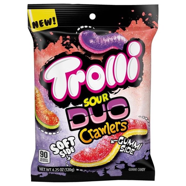 Trolli Sour Duo Crawlers Gummy Candy 4.25 oz, 12PK 07815